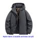 Cotton-padded Men's Plus Size Casual Cotton-padded Clothes Flow Removable Cap Charging Clothes Graphene Thermal Clothing_viptrois.com