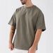 Men's Clothing Pure Cotton Trendy Brand Round Neck Short Sleeved T Shirt Men's Loose Couple Bottoming Shirt Solid Color_viptrois.com