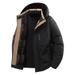Men's Graphene-Infused Thermal Jacket – Detachable Hood, Slim Fit Corduroy Coat (Lightweight Warmth For Fall/Winter, Black/Red/Khaki)_viptrois.com