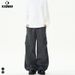 Deconstructed Cargo Pants – Unisex Relaxed Fit Patchwork Workwear Trousers With Straight Leg & Retro Styling_viptrois.com