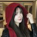 2025 Barakra Knitted Hat Integrated Scarf Hat Korean Version Foreign Style Autumn And Winter Outdoor Warm Bag Head Wool Hat_viptrois.com