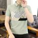 Summer New Men's High-end Short-sleeved T-shirt Young Men's Leadership Slim-fitting Lapel Polo Shirt Half-sleeved T-shirt_viptrois.com