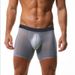 Pulse Extra Long Men's Underwear Ultra-thin Breathable Ribbed Ice Silk Boxer Briefs U Pouch High Elastic Seamless_viptrois.com