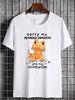 Sorry My Bearded Dragon Cute Ate My Homework Funny Lizard Lover Men's T Shirt Top For Everyday Wear Breathable Streetwear Homme Casual Versatile_viptrois.com