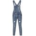 Man's clothing Stylish men's halter denim rompers tear up jeans and pants popular work clothes_viptrois.com