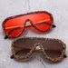 European And American Luxury Rhinestone Personality One Piece Sunglasses For Women Fashion High End INS Sunglasses Trendy Sunglasses For Men_viptrois.com