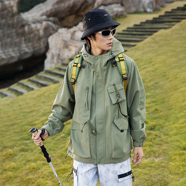 Men's Clothing Mountain Outdoor Sports Windproof Jacket Men's Loose Couple Style Versatile Waterproof Assault Jacket_viptrois.com