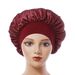 Single Layer Wide Brim Shower Cap - 32cm Satin-Lined Hair Protector With High Elastic Band For Women_viptrois.com