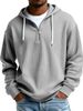 New Heavy Long-sleeved Hooded Jacket Men's Solid Color Loose Trend Men's Sports And Leisure Sweater Men's_viptrois.com
