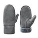 Women's Gloves Men's Winter Gloves Outdoor Warm Hand Stuffy Men's Imitation Fur One Piece Thick Gloves_viptrois.com