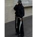 "Unisex Retro Tie-Dye Hooded Sweatshirt – Pearl Embellished Spray-Painted Loose Cardigan Top"_viptrois.com