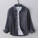 Men's Clothing Casual Long Sleeved Solid Color Simple Cotton Oxford Shirt_viptrois.com