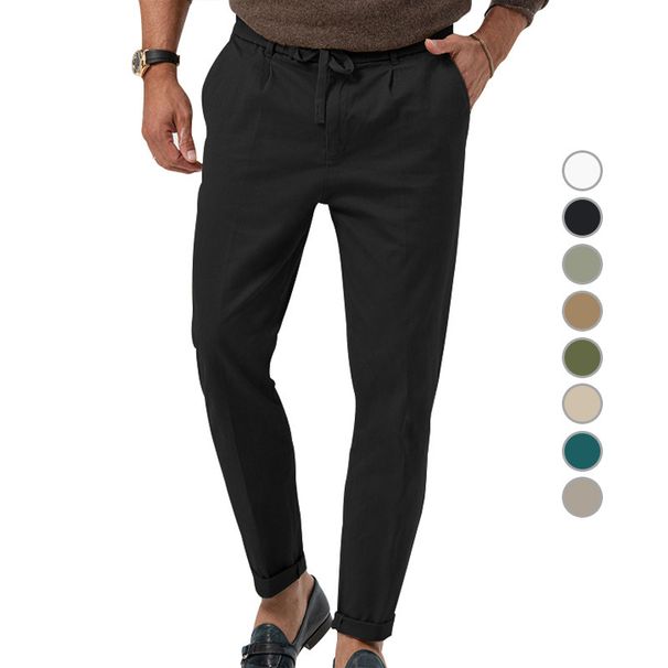 Men's Clothing Pants New Loose Large Size Elastic Waist Versatile Color Sports_viptrois.com