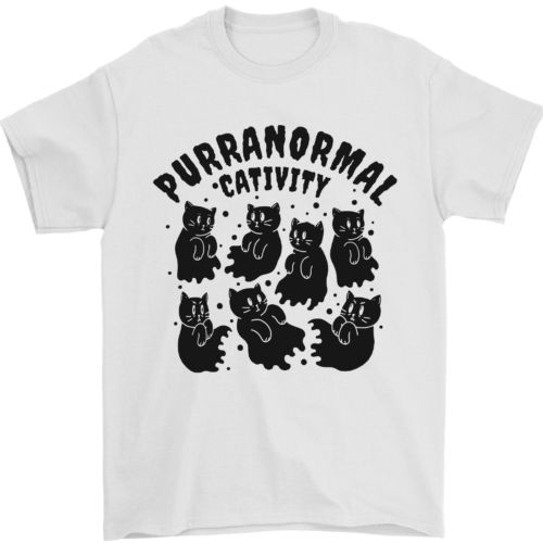 Purranormal Cativity Funny Cat Halloween Mens T-Shirt 100% Cotton_viptrois.com