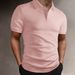 Men's Textured Polo Shirt, Breathable Short-Sleeve Casual Top With Jacquard Pattern, Slim Fit Summer & Fall T-Shirt For Daily Wear_viptrois.com