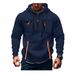 Men's Zip-Up Hoodie With Multi-Pocket Design – Thickened Fleece Lining, Stylish & Functional For Casual & Outdoor Wear_viptrois.com