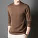 Men's Heavy Jacquard Knit Sweatshirt - Autumn Fashion Crewneck Pullover, Slim Fit Casual Top_viptrois.com