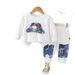 Boys Embossed Letter Long Sleeved Two Piece Suit Autumn New Small And Medium Sized Boy Baby Fashion Sports Long Sleeved Suit Trendy_viptrois.com