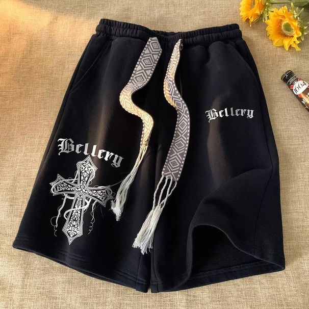 Men's Clothing Shorts men summer high street hiphop pants trendy brand trendy print loose sports shorts_viptrois.com