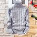 Men's Clothing Autumn New Supply Men's Sweater Teenager Solid Color Twisted Thick High Collar Sweater_viptrois.com