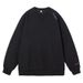 Monochrome Man- 400G Heavyweight American Style Crew Neck Sweatshirt With Structured Patchwork, Raglan Sleeves, Pullover, Letter_viptrois.com