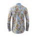 Men's Slim Fit Casual Shirt - Blue Striped Cotton Blend Patchwork Design, Comfortable & Stylish For Everyday Wear_viptrois.com