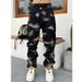 2027 Fashion American Heavy Industry Splicing Knife Cut Holes Erosion Patch Jeans High Street Hip Hop Loose Straight Micro Flare Denim Pants_viptrois.com