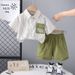 Children's New Short Sleeve 2025 Baby Summer Thin Shirt Two Piece Set Handsome_viptrois.com
