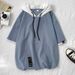 Men's Casual Short Sleeve Hooded Sweatshirt – Breathable & Loose Fit Summer Top_viptrois.com