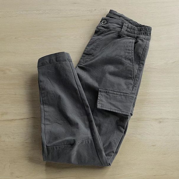 Men's Utility Cargo Pants - Cotton Blend Relaxed Fit Tactical Trousers With Multi-Pockets, Streetwear Workwear Hybrid_viptrois.com
