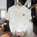 Letter Short Sleeved T-shirt For Men's Summer Wear, Heavyweight Loose Fitting Youth Round Neck Clothing, Trendy Brand New Trend_viptrois.com