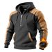 Tactical Grid Fleece Hoodie – Zip-Up Plush-Lined Men's Pullover (Winter-Ready With Utility Pockets)_viptrois.com