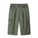 Men's Casual Mid-Length Trousers Loose Middle-Aged And Elderly Shorts Pure Cotton Beach_viptrois.com