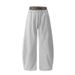 Men's Clothing Men's European And American Trendy Design Niche Loose Wide Leg Pants Double Waist Plaid Splicing Two Piece Casual Trousers_viptrois.com