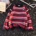 Autumn And Winter Warm Embroidered Striped Mink Fur Round Neck Sweater Pullover Knit Sweater_viptrois.com