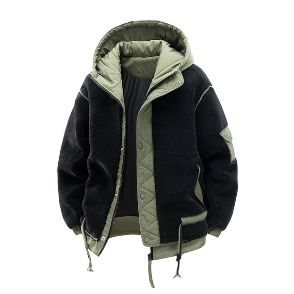 Thickened Fleece Cotton Clothes Men's High-end Loose Cotton Clothes Hooded Cotton Clothes Men_viptrois.com