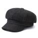 Cowboy Beret For Women Spring Octagonal Artist Large Cloud Face Slimming Sun Hat_viptrois.com