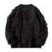 Men's Distressed Fringe Boho Sweater, Oversized Knit Pullover For Casual Streetwear, Loose Fit Crewneck Sweater For Autumn Winter_viptrois.com