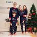 Christmas Santa hat alphabet crutch Christmas family suit printed homewear pajamas_viptrois.com