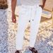 Men's Clothing New Cotton And Linen Loose Trousers Men's Straight Solid Color Casual Drawstring Trousers Men_viptrois.com