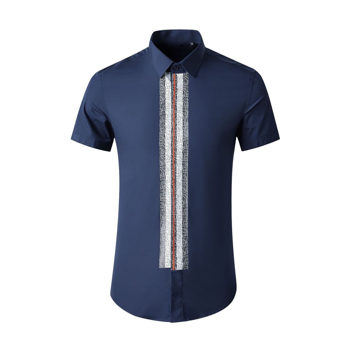 Men's Clothing Men's Short Sleeve Shirt Trendy Top With Logo Resin Glue Print Cool Casual Shirts For Formal & Casual_viptrois.com