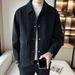 Jacket Men's Spring And Autumn 2024 New Corduroy Clothes Trendy Handsome Loose Short Lapel Gown_viptrois.com
