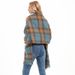 Unisex Retro mesh red blue plaid scarf women's shawl_viptrois.com