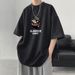 100% Pure Cotton Summer Loose Size 2-300 Pounds Trendy Short Sleeved Youth Men's Simple And Versatile T-shirt_viptrois.com