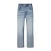 Men's Clothing High Street Sky Blue Washed Jeans Relaxed Straight Fit Vintage Distressed Whiskering Casual Style | Comfortable Cotton (88%)_viptrois.com