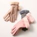 Warm gloves Women's winter fleece and fleece thickened autumn outdoor cycling touch screen cycling gloves_viptrois.com