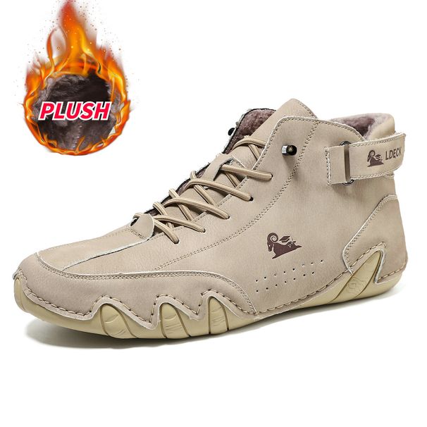 Large Size Warm Octopus Men's Shoes High Top Men's Sports And Leisure Shoes Martin Boots Cotton Shoes_viptrois.com