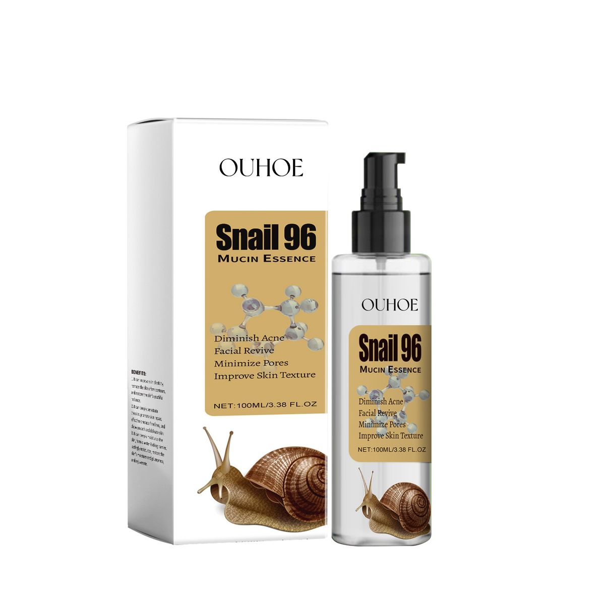 Snail Serum, Facial Hydrating Moisturizing Skin Rejuvenation Serum_viptrois.com