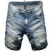 Style DSA Handmade Distressed Jeans Men's Personality Shorts Painted Five-Point Mid-Length Pants_viptrois.com