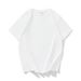 Mercerized Cotton Men's Short-sleeved T-shirt With Round Neck Loose Clothes, Summer Trend Solid Color White Half-sleeved Large Size, Men's Clothing_viptrois.com